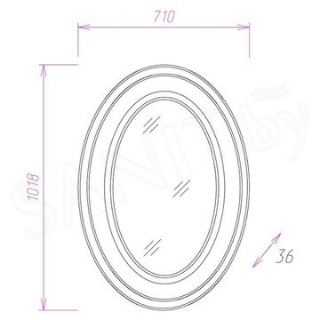 Зеркало Onika Адель 70.01