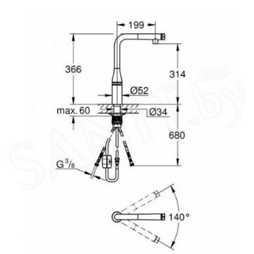 Смеситель для кухонной мойки Grohe Essence Smartcontrol 31615A00 / 31615AL0