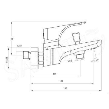 Смеситель для ванны Deante Hiacynt Bianco BQH A10M