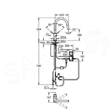 Смеситель для кухонной мойки Grohe Minta Touch 31358002 / 31358DC2 сенсорный