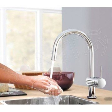 Смеситель для кухонной мойки Grohe Minta 3291800E с выдвижным изливом