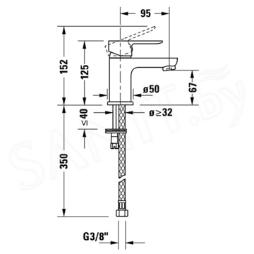 Смеситель для умывальника Duravit А.1 S A11010002010