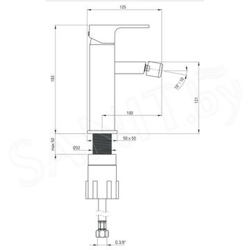 Смеситель для биде Deante Anemon Bis Nero BBZ N31M