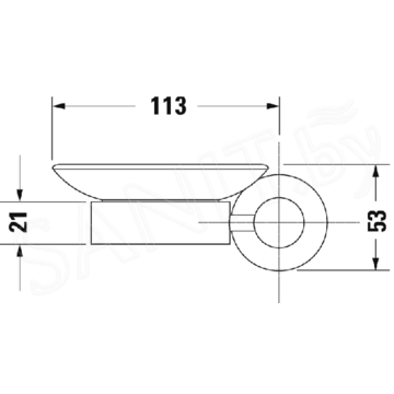 Мыльница Duravit D-Code 0099171000 / 0099181000