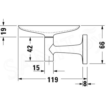 Мыльница Duravit Starck T 0099334600