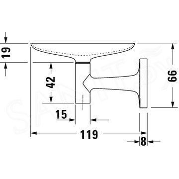 Мыльница Duravit Starck T 0099334600