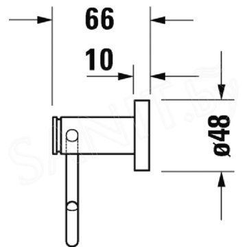 Держатель для туалетной бумаги Duravit D-Code 0099261000