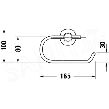 Держатель для туалетной бумаги Duravit D-Code 0099261000