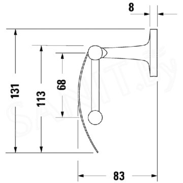 Держатель для туалетной бумаги Duravit Starck T 0099404600