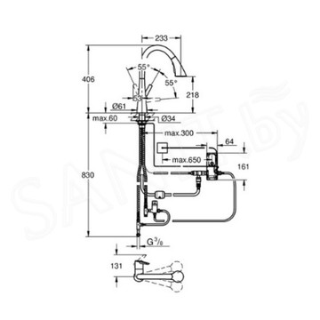 Смеситель для кухонной мойки Grohe Zedra Touch 30219002 / 30219DC2 сенсорный