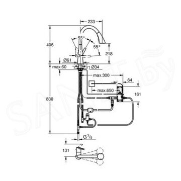 Смеситель для кухонной мойки Grohe Zedra Touch 30219002 / 30219DC2 сенсорный