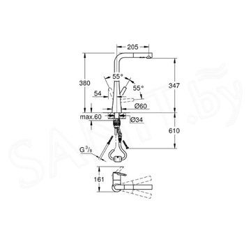 Смеситель для кухонной мойки Grohe Zedra 32553002 / 32553DC2 с выдвижным изливом