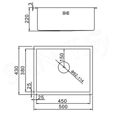 Кухонная мойка Gerhans K35043G