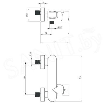 Смеситель для душа Deante Agava BQG 040M