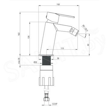 Смеситель для биде Deante Agava BQG 030M