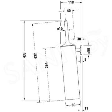 Ершик для унитаза Duravit Starck T 0099464600