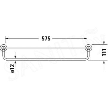 Полка для полотенец с держателем Duravit D-Code 0099251000