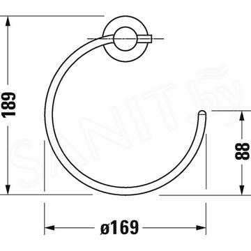 Держатель для полотенец Duravit D-Code 0099211000