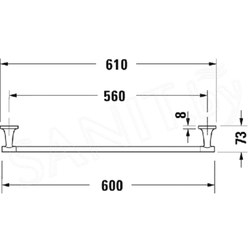 Держатель для полотенец Duravit Starck T 610 0099424600