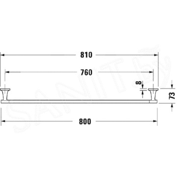 Держатель для полотенец Duravit Starck T 0099431000