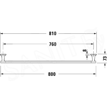 Держатель для полотенец Duravit Starck T 0099431000