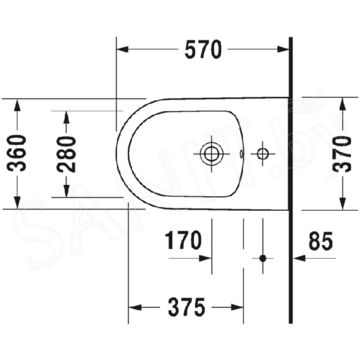 Подвесное биде Duravit Me by Starck 2288150000