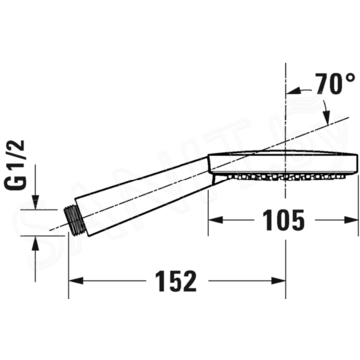 Душевая лейка Duravit Air 105 UV0650010000