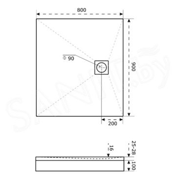 Душевой поддон Good Door Essentia 2 белый