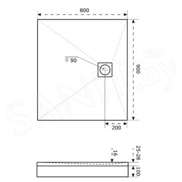 Душевой поддон Good Door Essentia 2 белый