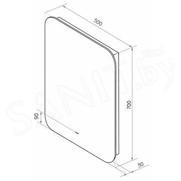 Зеркало Континент Burzhe LED