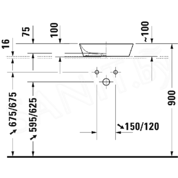 Умывальник Duravit Cape Cod 430 2340430000