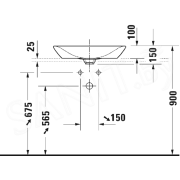 Умывальник Duravit Viu 600 2358600000