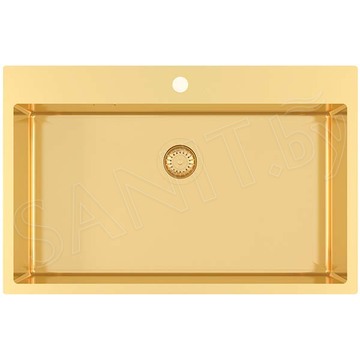 Кухонная мойка AquaSanita Steel Air 100 M-G gold