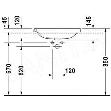 Умывальник Duravit DuraStyle 600 0372600000 / 615 0374620000