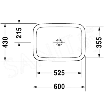 Умывальник Duravit DuraStyle 600 0372600000 / 615 0374620000