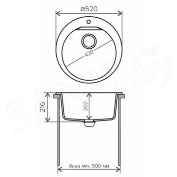 Кухонная мойка Polygran Atol-520