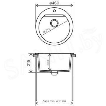Кухонная мойка Polygran Atol-460