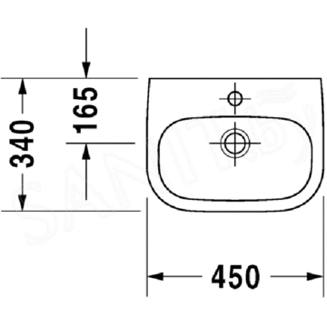 Умывальник Duravit D-Code 450 07054500002