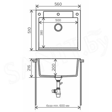 Кухонная мойка Polygran Argo-560