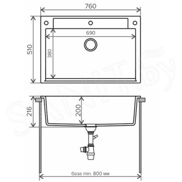 Кухонная мойка Polygran Argo-760