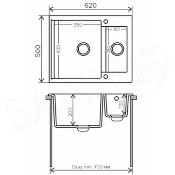 Кухонная мойка Polygran Brig-620