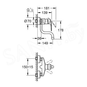 Смеситель для кухонной мойки Grohe Eurosmart 31509003