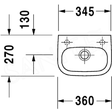 Умывальник Duravit D-Code 360 07053600092 / 07053600082