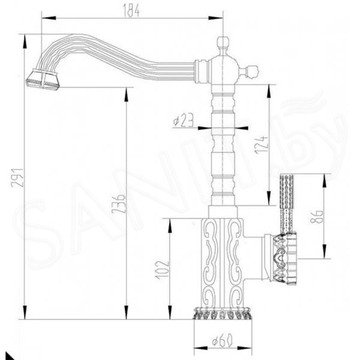 Смеситель для кухонной мойки ZorG Antic A 109K-BR