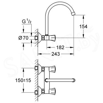 Смеситель для кухонной мойки Grohe Costa L 31191001