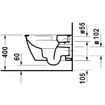Подвесной унитаз Duravit Rimless Darling New 2557090000