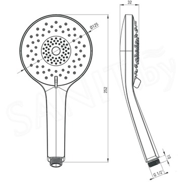 Душевая лейка Deante Agava NQG 051S