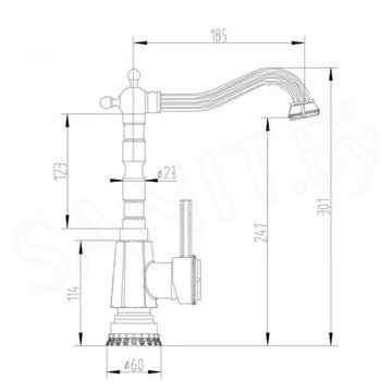 Смеситель для кухонной мойки ZorG Antic A 306K-BR / A 306K-SL