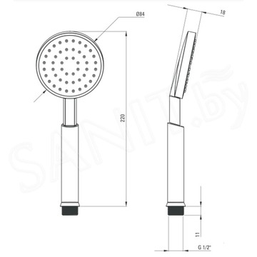 Душевая лейка Deante Temisto Bronzo XDCT0SFZ1
