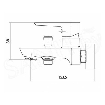 Смеситель для ванны Cersanit Mille S951-009